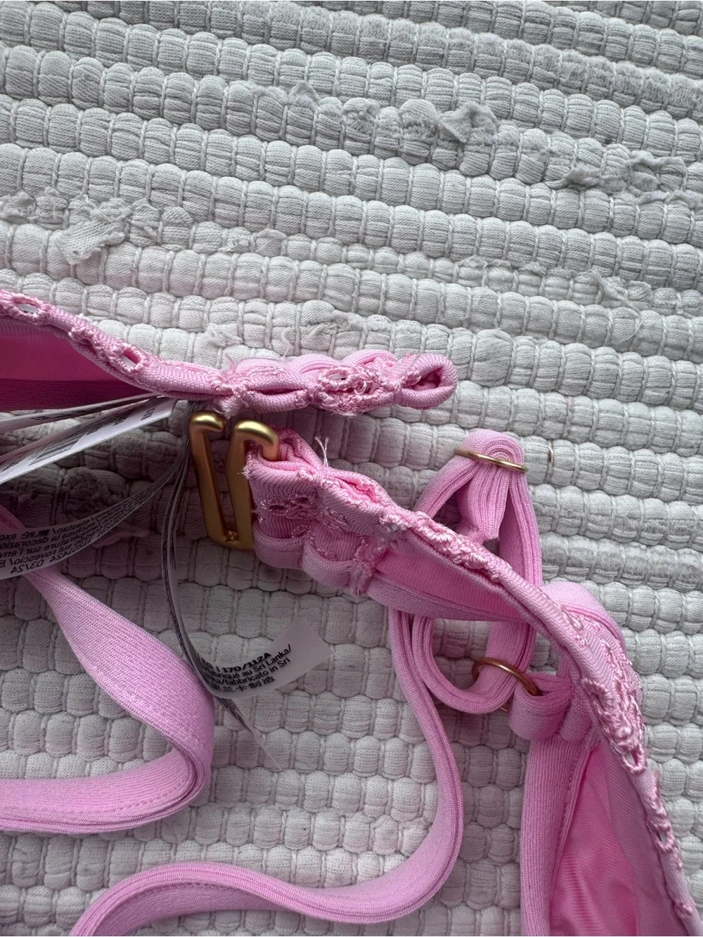 PINK x Frankies Bikinis Eyelet Balconette Bikini Set NWT XL